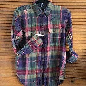 Chaps flannel shirt Large great condition!!